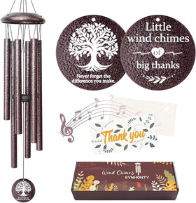 Synhonty 25-inch wind chimes with bronze finish create serene porch ambience