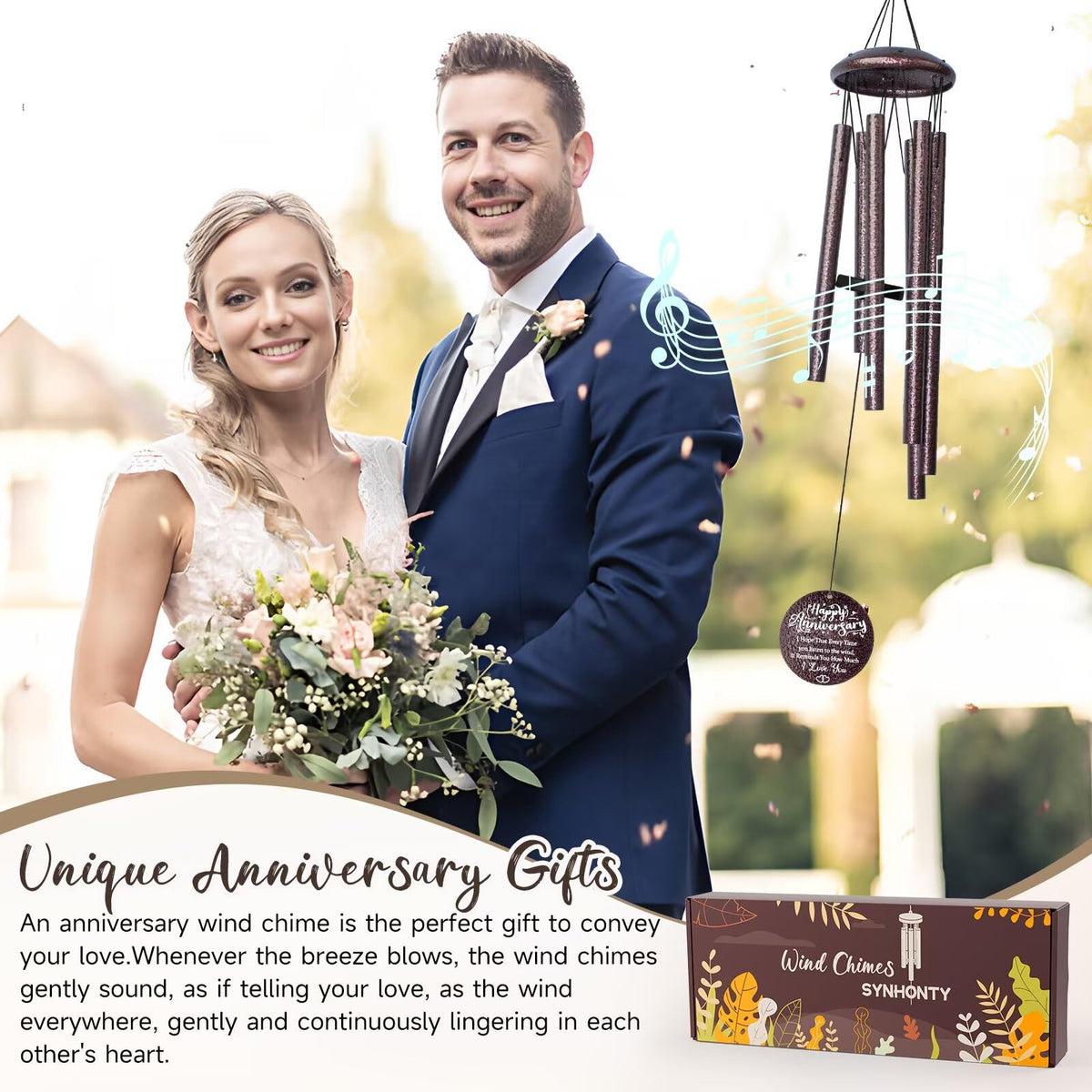 Synhonty wind chimes manually tuned by experts for harmony