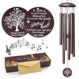 Synhonty memorial wind chimes garden-hanging; creates a tranquil outdoor remembrance.