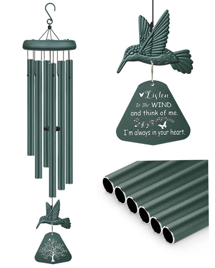 Synhonty sympathy wind chimes outdoors with deep tones for a comforting memory