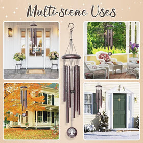 Synhonty wind chimes bronze finish adding calming ambience to garden