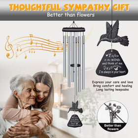 Synhonty hummingbird design wind chime enhances garden remembrance