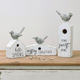 Synovana birdhouse hummingbird detail adds whimsy and nature-inspired appeal.