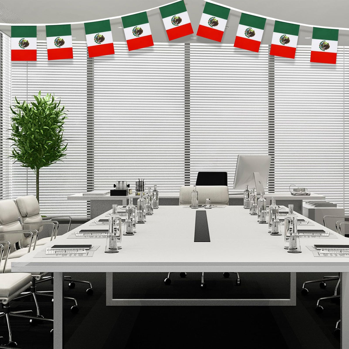 SYOTLYA Mexican Flag Pennant Banner supports versatile Independence Day decor.