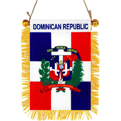 SYOTLYA Dominican Republic flag 4x6 front, double-sided, ideal for car or window decoration.