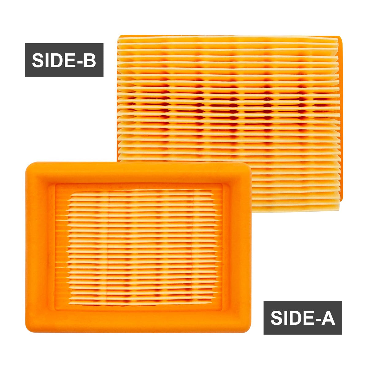 SYOWADA air filter back label close up confirms OEM numbers