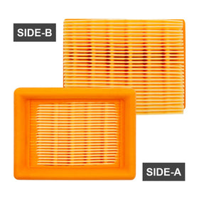 SYOWADA air filter back label close up confirms OEM numbers