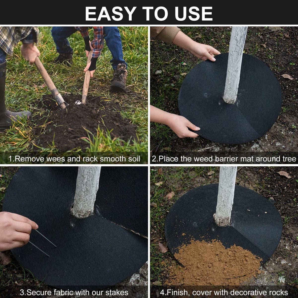 SYWHXY driveways and artificial lawns stay protected with weed barriers.