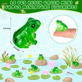 SYWHXY miniature frog figures in moss setting add charm to potted plants and desks