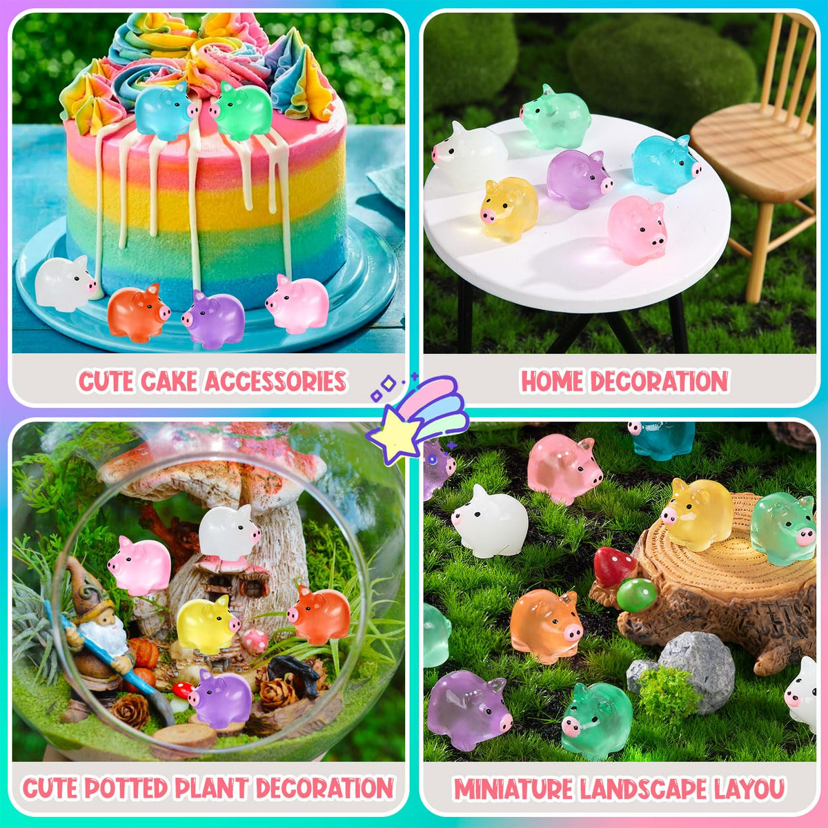 SYWHXY pig ornaments for mini landscapes and DIY setups