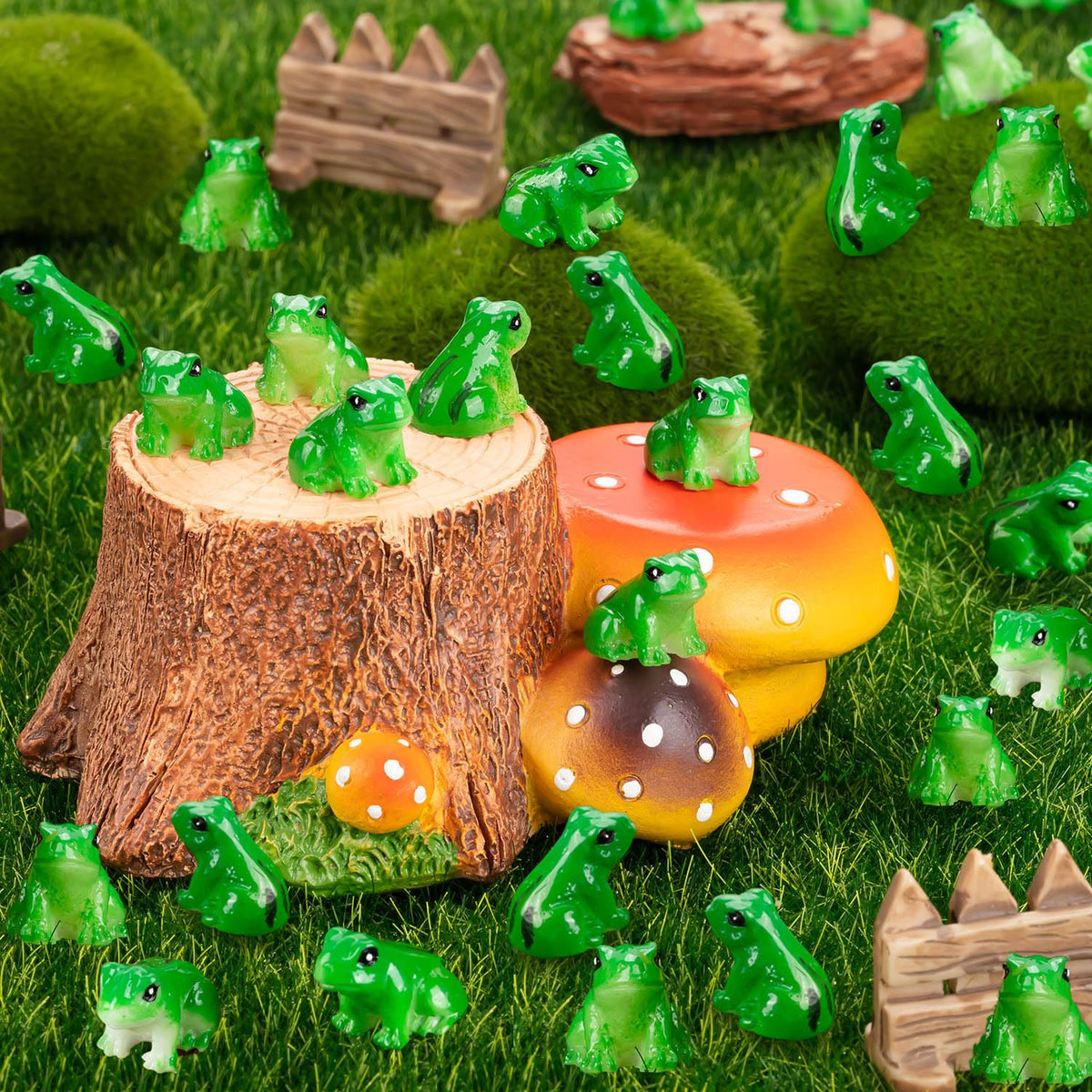 SYWHXY resin frogs with realistic white yellow bellies for playful home decor