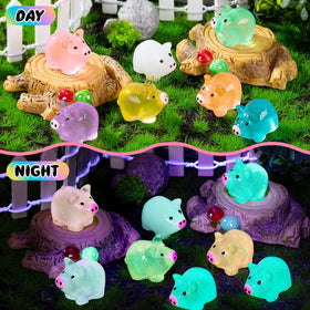 SYWHXY tiny resin pigs with flat bases ideal for dollhouses display