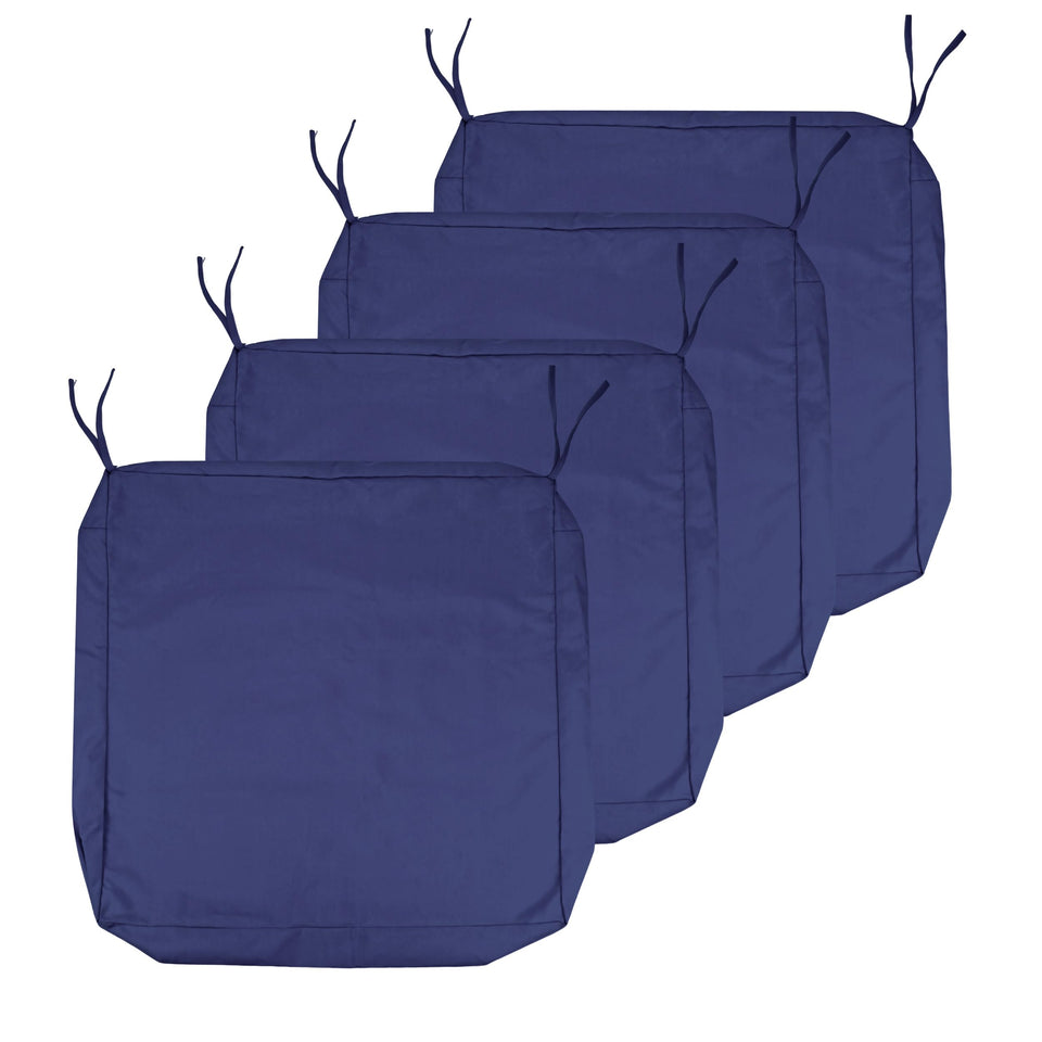 Szblnsm outdoor cushion cover in Bavy Blue close-up shows durable fabric texture.
