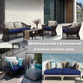 Szblnsm Bavy Blue set of four covers fits many outdoor setups.