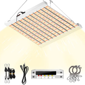 SZHLUX 500W LED Grow Light setup shows easy install and durable build for home grows.