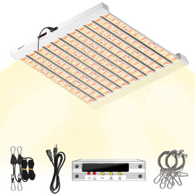 SZHLUX 500W LED Grow Light trapezoid design enhances heat dissipation and longevity.