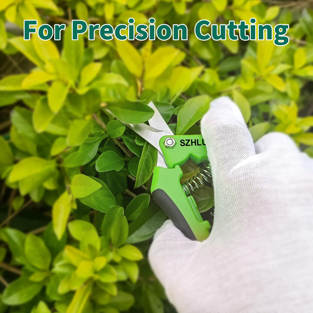 SZHLUX hydroponics pruning scissors designed for indoor plant care.