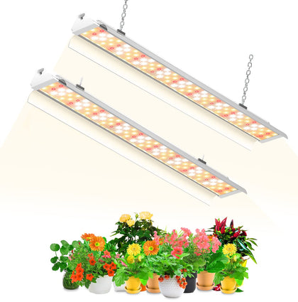 SZHLUX LED Grow Light 2ft front view delivering full spectrum coverage for indoor plants.