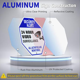 SZhuiyun heavy-duty aluminum sign withstands rain and sun for outdoor use.