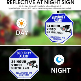 SZhuiyun reflective lettering enhances night readability of the sign.