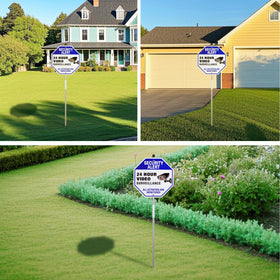 SZhuiyun sign placed in yard or driveway helps designate monitored areas.