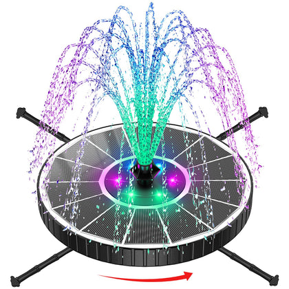 SZMP 3.5W glass panel powers a smooth daytime fountain spray