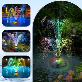 SZMP fountain with 12 colorful LEDs illuminating the water surface