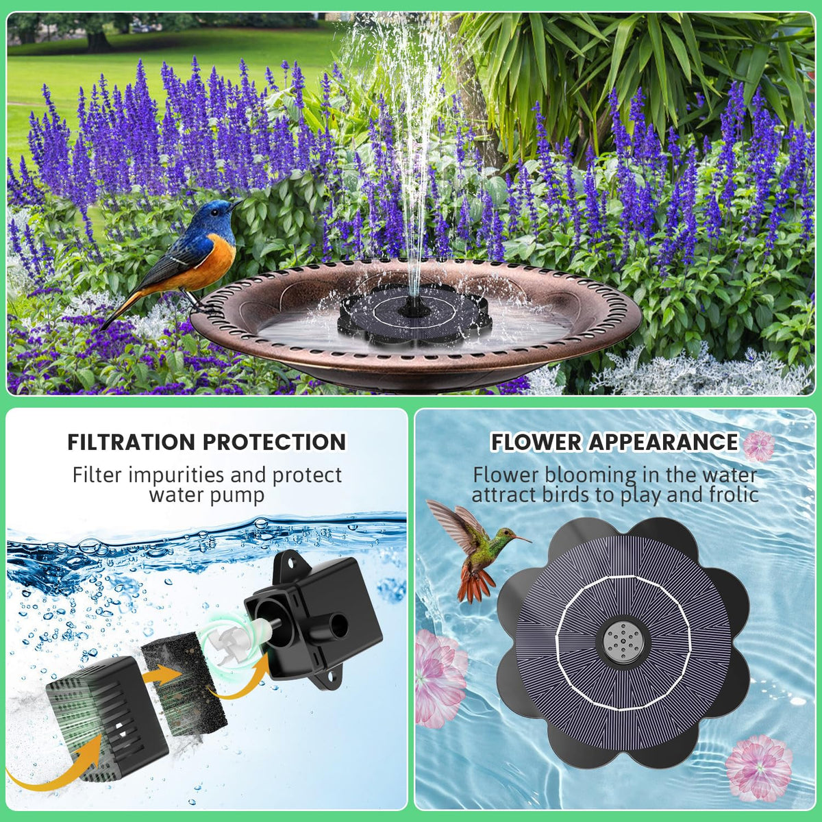SZMP fountain stabilizers keep the fountain steady along the pond edge