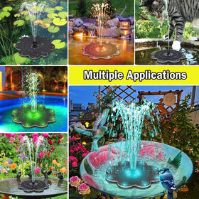 SZMP ready-to-use solar fountain kit with nozzles and sponges included