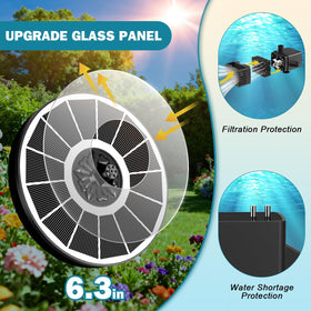 SZMP Solar Bird Bath Eight Spray Patterns offer versatile water displays.