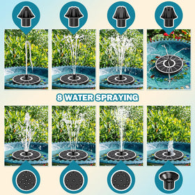 SZMP Solar Bird Bath Pump System includes a replaceable 2000mAh battery.