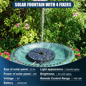 SZMP garden night ambience with colorful fountain lighting