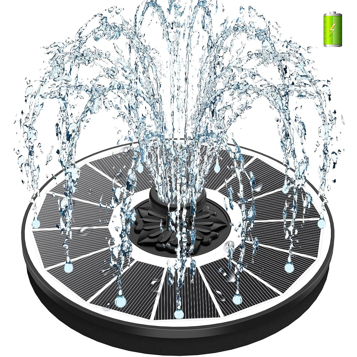SZMP solar fountain glass panel for quick light absorption outdoors.