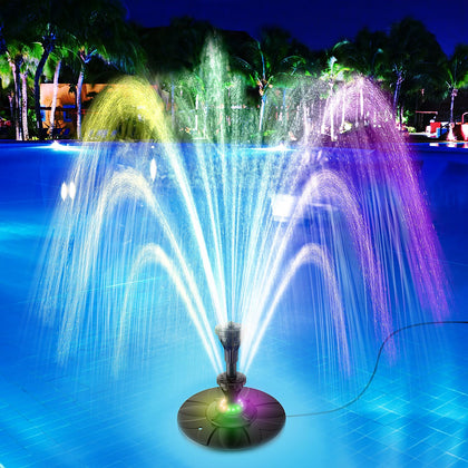 SZMP upgraded floating pool fountain shows two spray modes for dynamic water shapes