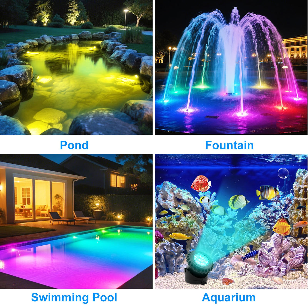 T-SUN floating pond light adds ambient color to water features