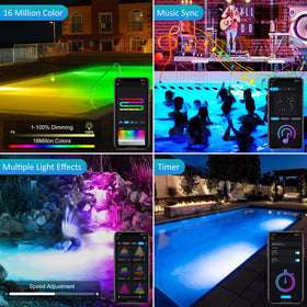 T-SUN fountain light with dynamic modes for creative landscapes.