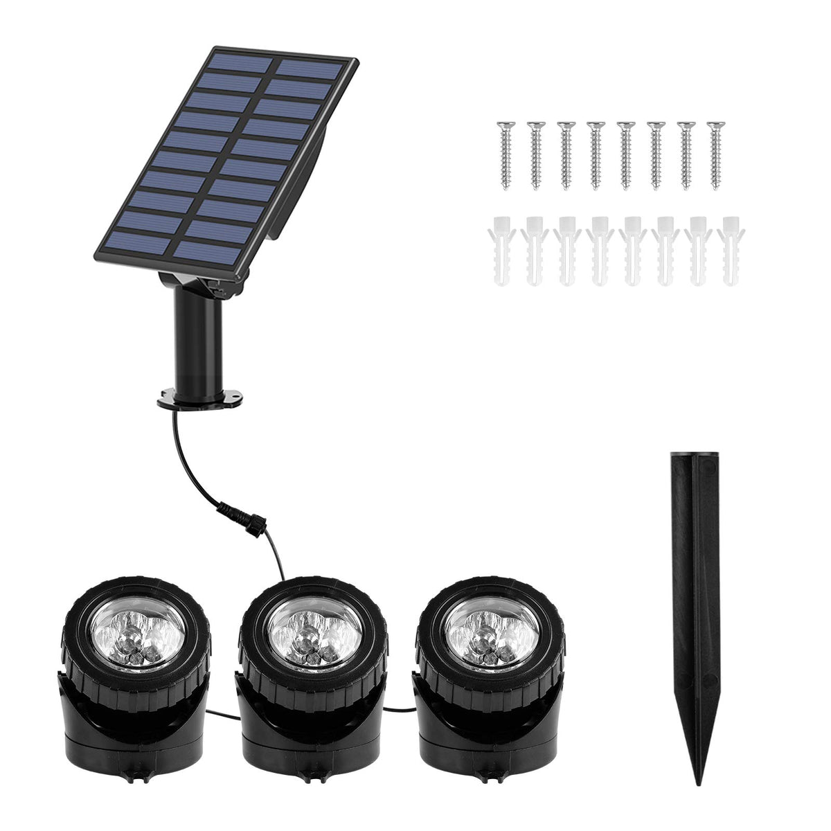 T-SUN solar-powered lighting enhances safety around water features.