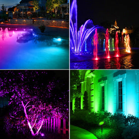 T-SUN submersible landscape light for land and water setups.