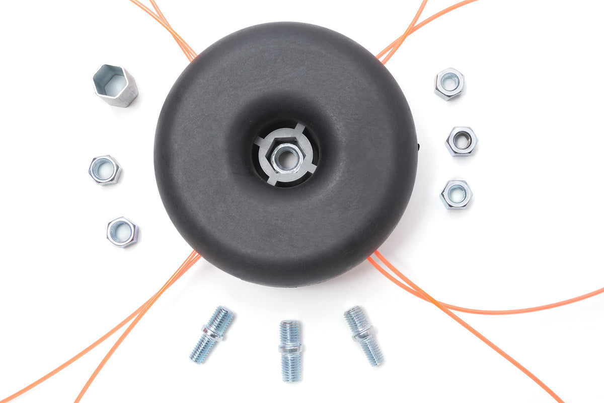 T TERRE trimmer head includes bushings and studs for versatile mounting