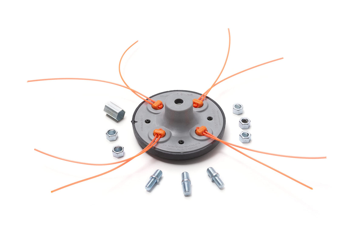 T TERRE universal 4-way head compatibility with Echo, Honda, Husqvarna, and more