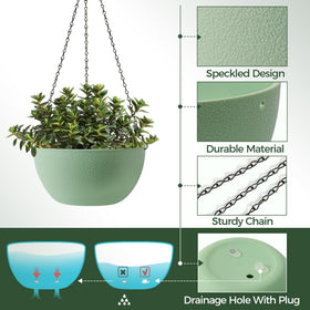 T4U 2-pack hanging planters add lightweight charm to balconies or windowsills