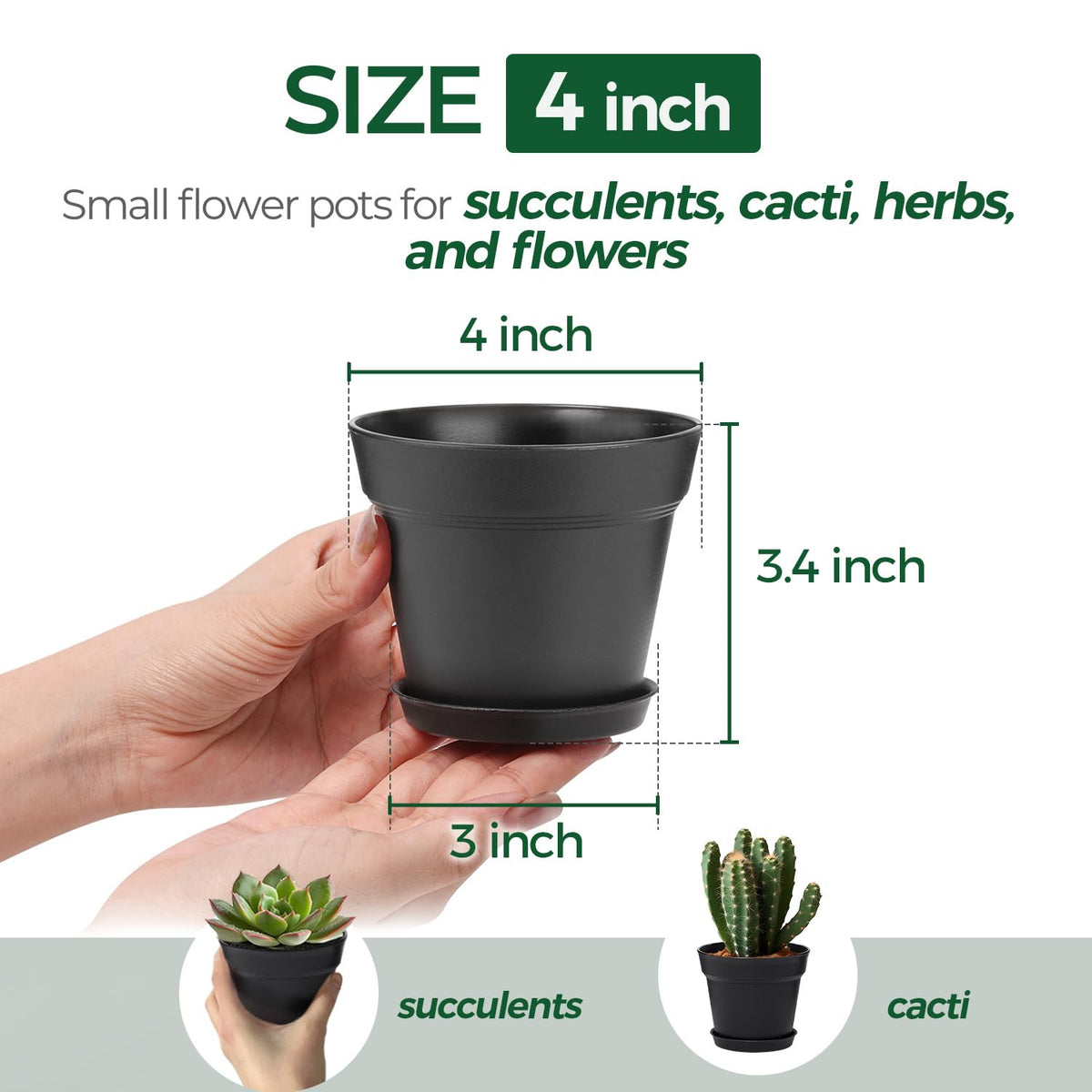 T4U 4-inch pot drainage holes close-up for healthy root airflow.