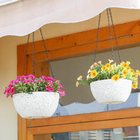 T4U 8-inch planter with removable plugs, easy cleaning.