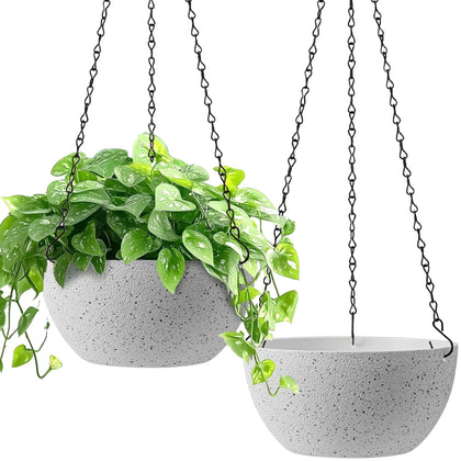T4U 8-inch hanging planter front view, ideal for brightening indoor spaces.