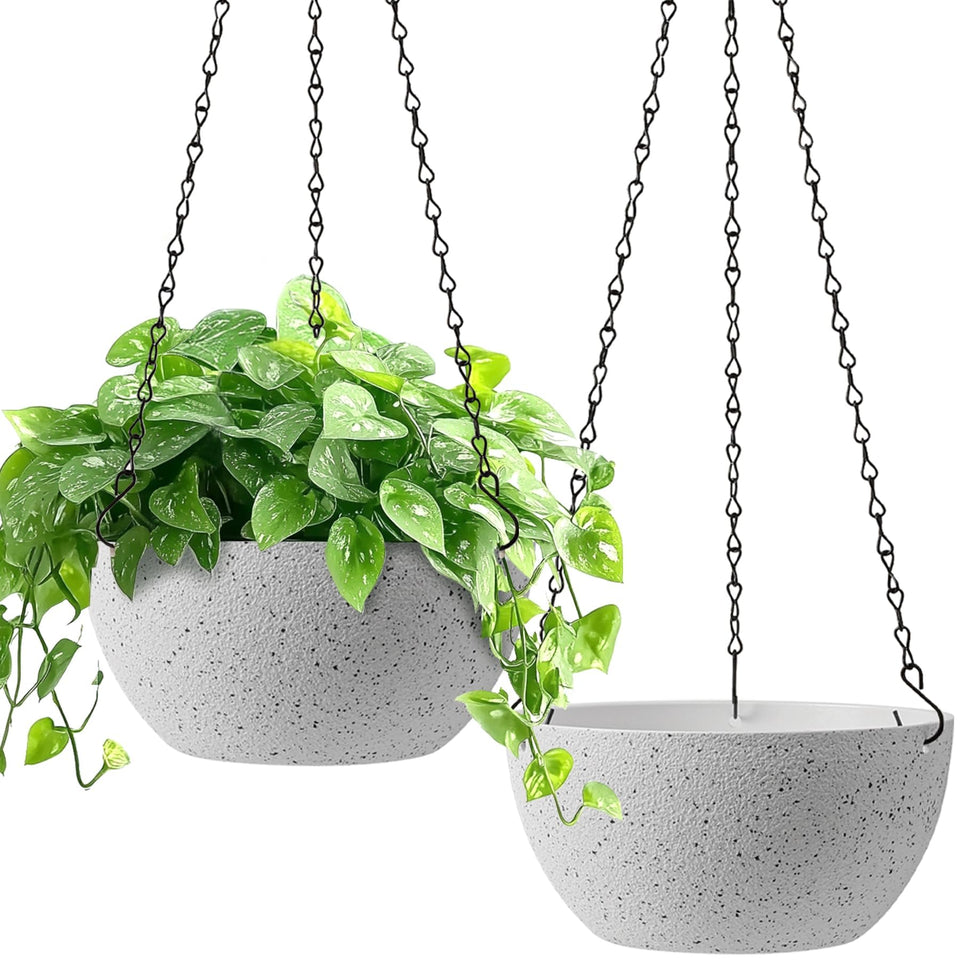 T4U 8-inch hanging planter front view, ideal for brightening indoor spaces.