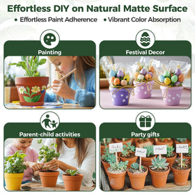 Breathable terracotta design supports healthy plant roots.