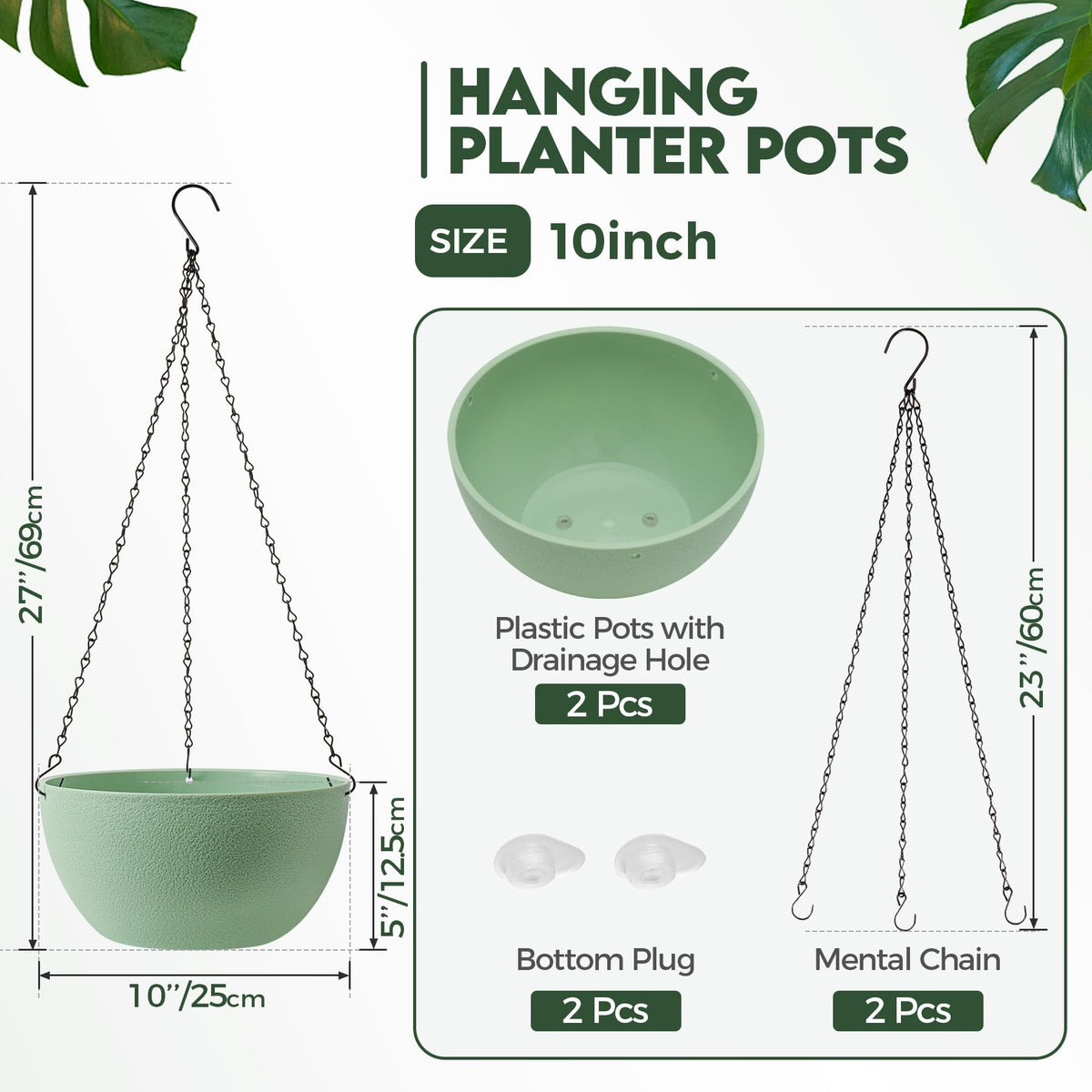 T4U plastic hanging basket suitable for indoor and outdoor setups