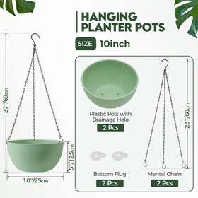 T4U plastic hanging basket suitable for indoor and outdoor setups