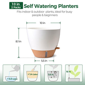 T4U side-fill port pot allows refilling without moving plants