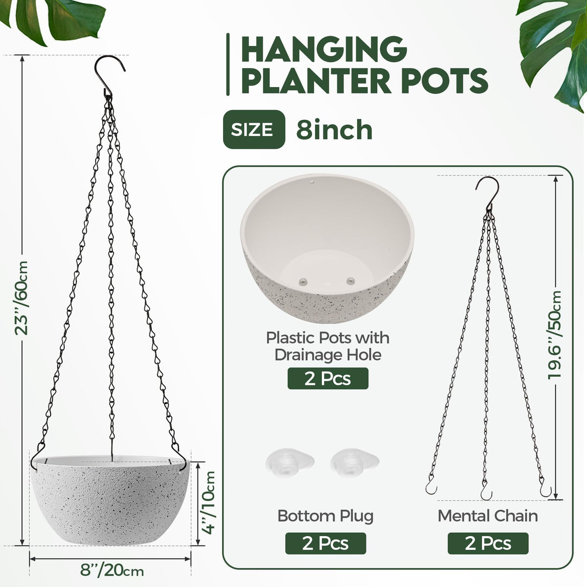 T4U white hanging planter on a table, doubles as decor.